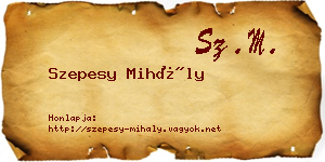 Szepesy Mihály névjegykártya